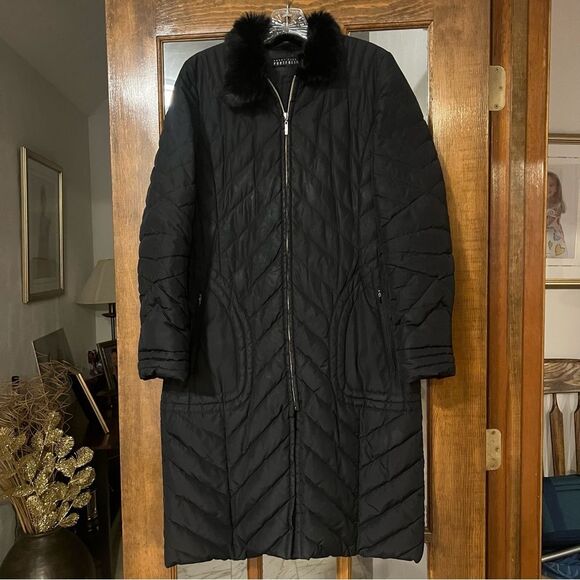 Perry Ellis Portfolio Down Puffer Coat Black Size M - Picture 1 of 8